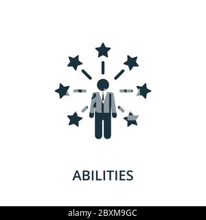 Fähigkeitsikone aus der Reputationsmanagement-Sammlung. Einfache Linie Element Fähigkeiten Symbol für Vorlagen, Web-Design und Infografiken Stock Vektor
