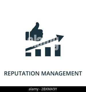 Symbol für Reputationsmanagement. Einfaches Linienelement Reputation Management Symbol für Vorlagen, Webdesign und Infografiken Stock Vektor