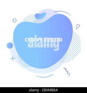 Moderne Flüssigkeit abstraktes Element Grafik gradient Flat Style fluid Vektor bunte Illustration banner einfache Form Vorlage für Logo, Presentati Stock Vektor