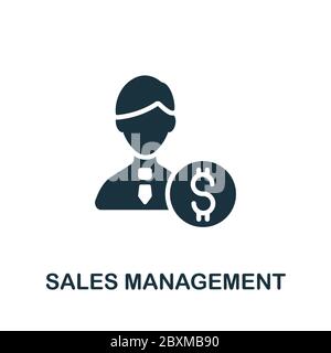 Symbol für Vertriebsmanagement. Einfaches Element aus der Firmenmanagement-Sammlung. Creative Sales Management Symbol für Web-Design, Vorlagen, Infografiken und Stock Vektor