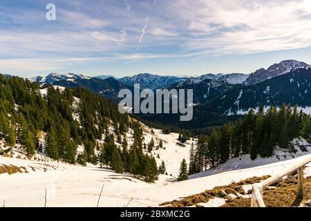 Die bayerischen alpen am Tegernsee Stockfoto