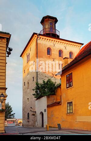 Lotr1eak-Turm, Zagreb, Kroatien. Stockfoto