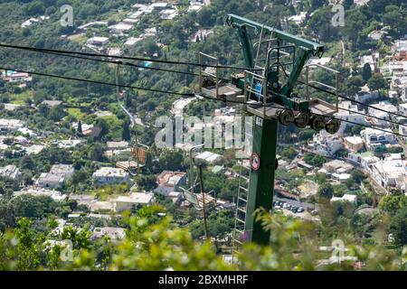 Funivia del Monte Solaro, Anacapri Stockfoto