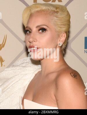 20. September 2015, Los Angeles, Kalifornien, USA: Lady Gaga aka Stefani Joanne Angelina Germanotta nimmt am 20. September 2015 an der 67. Primetime Emmy Awards Fox After Party in Los Angeles, Kalifornien Teil. (Bild: © Billy Bennight/ZUMA Wire) Stockfoto