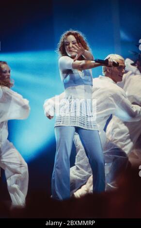 BRAVO Supershow 99, Konzert in Köln, Deutschland 1999, Gaststar: Blümchen aka Jasmin Wagner Stockfoto