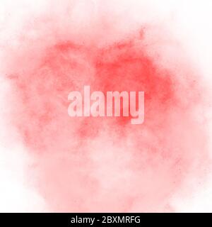 Sanfte Färbung von roter Aquarellfarbe von Hand gezeichnet. Schöne abstrakte Aquarell Hintergrund, Fleck Fleck. Hintergrund Tapete Aquarell Flecken, Element f Stockfoto