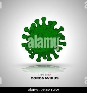 Coronavirus Charakter Vektor Illustration für Krankheit covid-19 Infektion medizinische. Stock Vektor