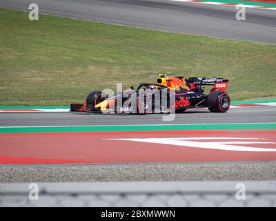 MONTMELLO, SPANIEN-10. MAI 2019: Red Bull RB15 Formel-1-Rennwagen (Fahrer: Pierre Gasly) Stockfoto