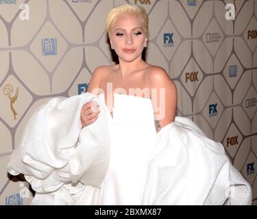 20. September 2015, Los Angeles, Kalifornien, USA: Lady Gaga aka Stefani Joanne Angelina Germanotta nimmt am 20. September 2015 an der 67. Primetime Emmy Awards Fox After Party in Los Angeles, Kalifornien Teil. (Bild: © Billy Bennight/ZUMA Wire) Stockfoto