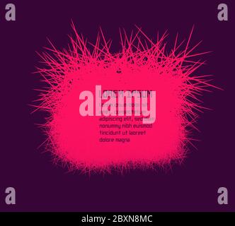 Der Rahmen besteht aus chaotischen Linien. 3d abstract Vector Illustration. Design Template mit Platz für Text. Moderne Muster. Stock Vektor