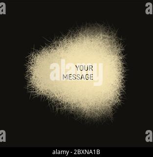 Der Rahmen besteht aus chaotischen Linien. 3d abstract Vector Illustration. Design Template mit Platz für Text. Moderne Muster. Stock Vektor