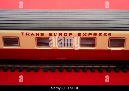 Märklin Trans Europa Express Model Train Stockfoto