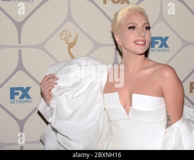 20. September 2015, Los Angeles, Kalifornien, USA: Lady Gaga aka Stefani Joanne Angelina Germanotta nimmt am 20. September 2015 an der 67. Primetime Emmy Awards Fox After Party in Los Angeles, Kalifornien Teil. (Bild: © Billy Bennight/ZUMA Wire) Stockfoto
