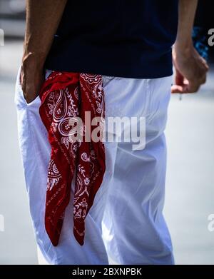 FLORENZ, Italien - Juni 11 2019: Männer auf der Straße in Florenz. Stockfoto