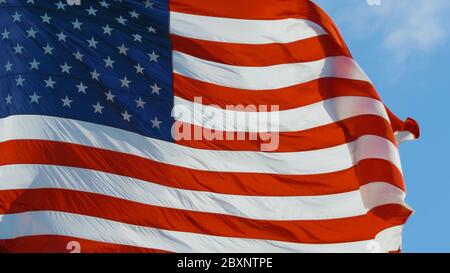 Amerikanische Flagge Winkt In Den Vereinigten Staaten Von Amerika Stockfoto