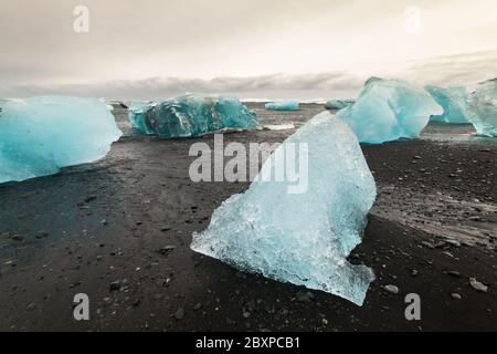 Ist eine Gletscherlagune Jokulsarlon oder besser als Eisberg Lagune, die in den Nationalpark Vatnajökull Island bekannt Stockfoto