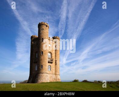 Broadway Tower, Broadway, Cotswolds, Worcestershire, England, Großbritannien Stockfoto