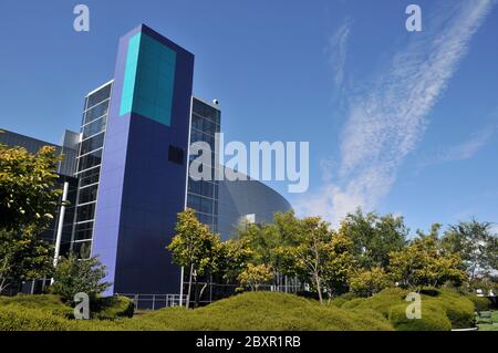 Der Googleplex, Hauptsitz des Google-Tech-Unternehmens, in Mountain View, Silicon Valley, Kalifornien, USA Stockfoto
