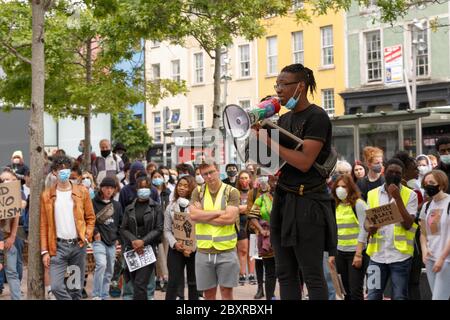 Cork, Irland. Juni 2020. Schwarze Leben Sind Wichtig Protest, Cork City. Kredit: Damian Coleman / Alamy Live News Stockfoto