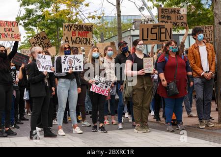 Cork, Irland. Juni 2020. Schwarze Leben Sind Wichtig Protest, Cork City. Kredit: Damian Coleman / Alamy Live News Stockfoto