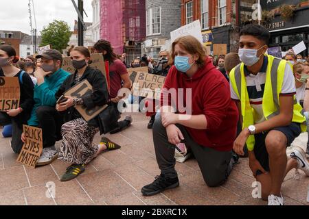 Cork, Irland. Juni 2020. Schwarze Leben Sind Wichtig Protest, Cork City. Kredit: Damian Coleman / Alamy Live News Stockfoto