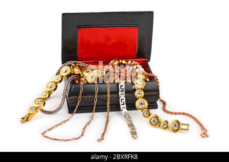 Box mit Schmuck Stockfoto