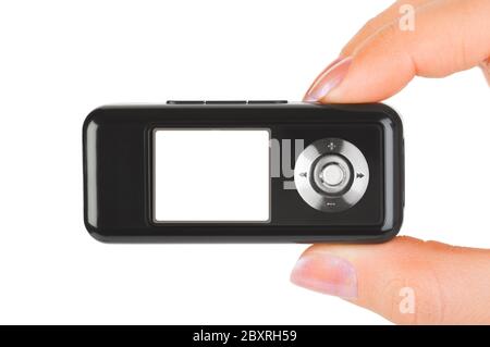 MP3-Player in der hand Stockfoto