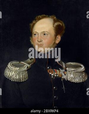 Kaiser Alexander I. von Russland, 1777 – 1825, alias Alexander der Selige. Kaiser von Russland. Aus einem Ölgemälde von Carl Gustaf Hjalmar Mörner in der Sammlung des Rijksmuseums, Amsterdam, Niederlande Stockfoto