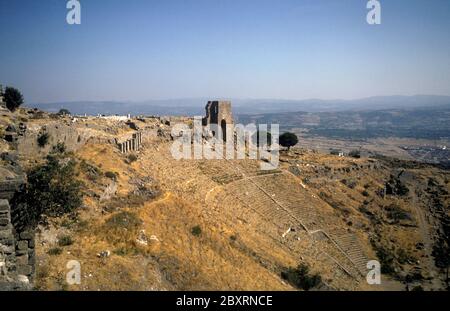 Alte griechische Stadt Pergamon in der Türkei Stockfoto
