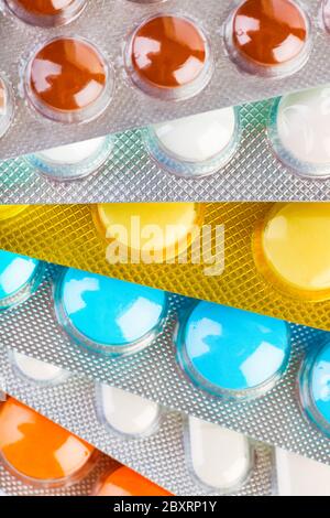 Packungen mit Pillen Stockfoto