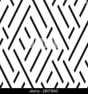Nahtloses Muster mit schrägen schwarzen Segmenten Stock Vektor