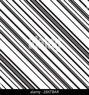 Nahtloses Muster mit schrägen schwarzen Linien Stock Vektor