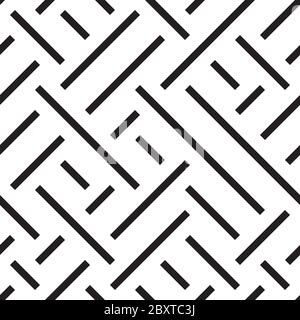Nahtloses Muster mit schrägen schwarzen Segmenten Stock Vektor