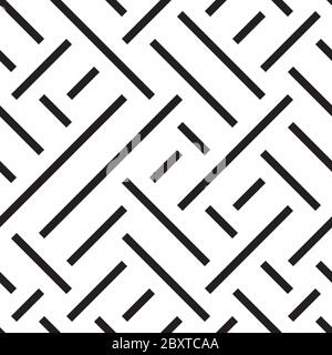 Nahtloses Muster mit schrägen schwarzen Segmenten Stock Vektor
