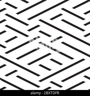 Nahtloses Muster mit schrägen schwarzen Segmenten Stock Vektor