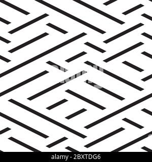 Nahtloses Muster mit schrägen schwarzen Segmenten Stock Vektor