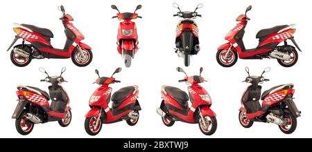 Roller und Motorräder Stockfoto