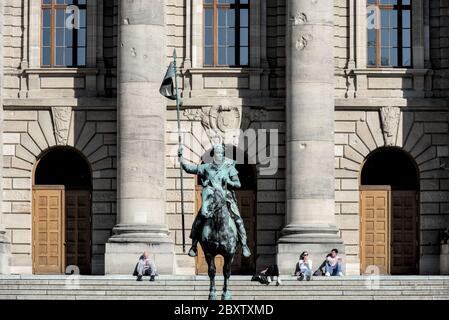 Fassade der bayerischen Staatskanzlei in München Stockfoto