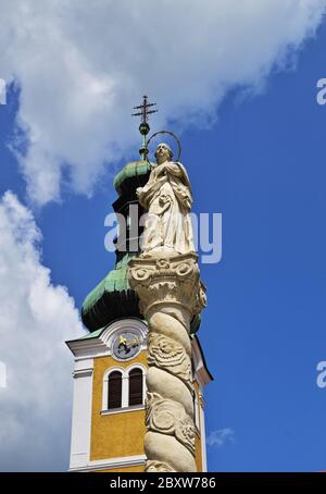 Maria-Säule in Koszeg, Ungarn Stockfoto