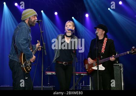 Daniel Lanois & Black Dub treten beim Pori Jazz Festival auf, Finnland 14. Juli 2011 Stockfoto