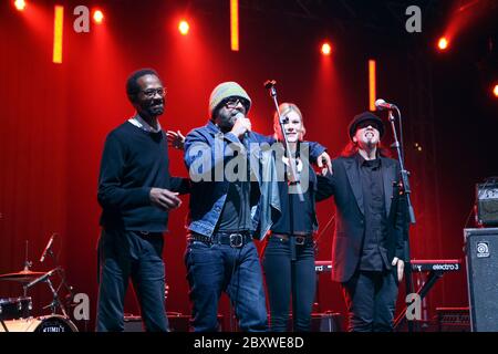 Daniel Lanois & Black Dub treten beim Pori Jazz Festival auf, Finnland 14. Juli 2011 Stockfoto