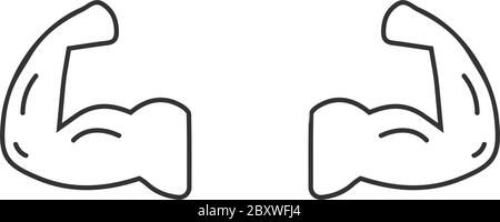 Fitnessraum. Schwarzes Symbol flach auf weißem Hintergrund Stock Vektor