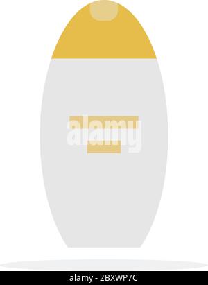 Körper Öl in Kunststoff-Container Vektor flaches Material Design isoliertes Objekt auf weißem Hintergrund. Stock Vektor