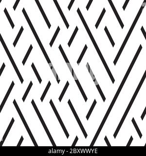 Nahtloses Muster mit schrägen schwarzen Segmenten Stock Vektor