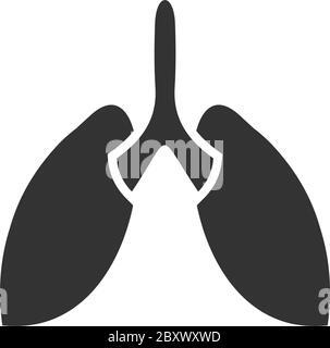 Lunge. Schwarzes Symbol flach auf weißem Hintergrund Stock Vektor