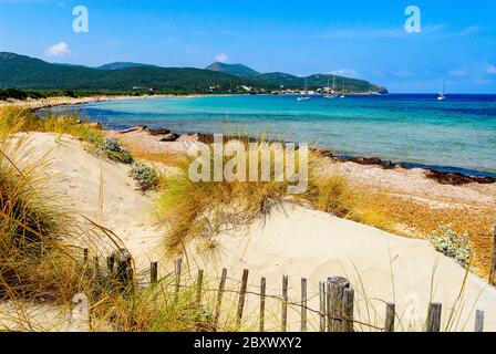 Barcaggio Strand in Nord Korsika auf Korsika Kap, Frankreich Stockfoto