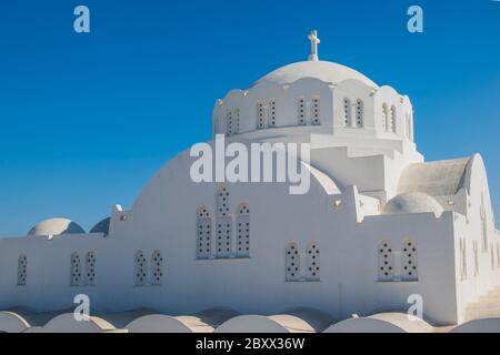 Fira, orthodoxe Metropolitan Kathedrale. Santorini Insel, Griechenland Stockfoto