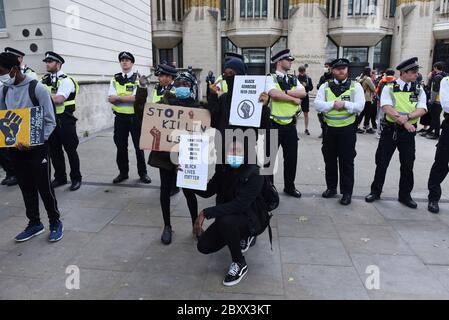 Black Lives Matter Vauxhall to Whitehall March, London, Vereinigtes Königreich, 07. Juni 2020. Quelle: Alamy News Stockfoto