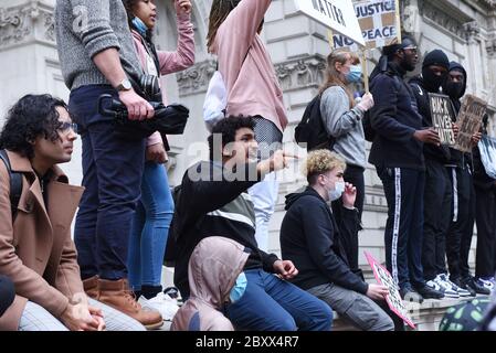 Black Lives Matter Vauxhall to Whitehall March, London, Vereinigtes Königreich, 07. Juni 2020. Quelle: Alamy News Stockfoto