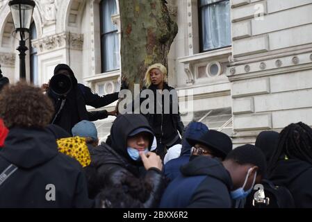 Black Lives Matter Vauxhall to Whitehall March, London, Vereinigtes Königreich, 07. Juni 2020. Quelle: Alamy News Stockfoto